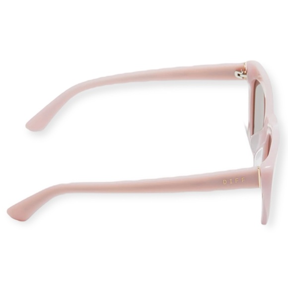 DIFF Camila Sunglasses Pink Velvet Frame Brown Lenses Retro Cat Eye NWT - Picture 4 of 7